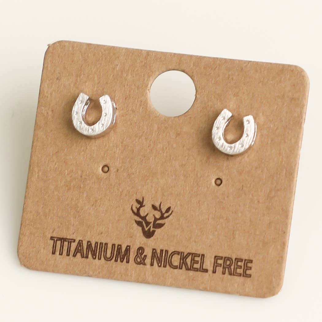 Mini Horseshoe Post Stud Earrings