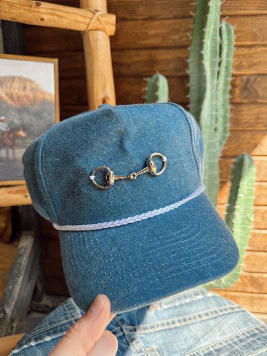 The Horse Bit Trucker Cap - Denim