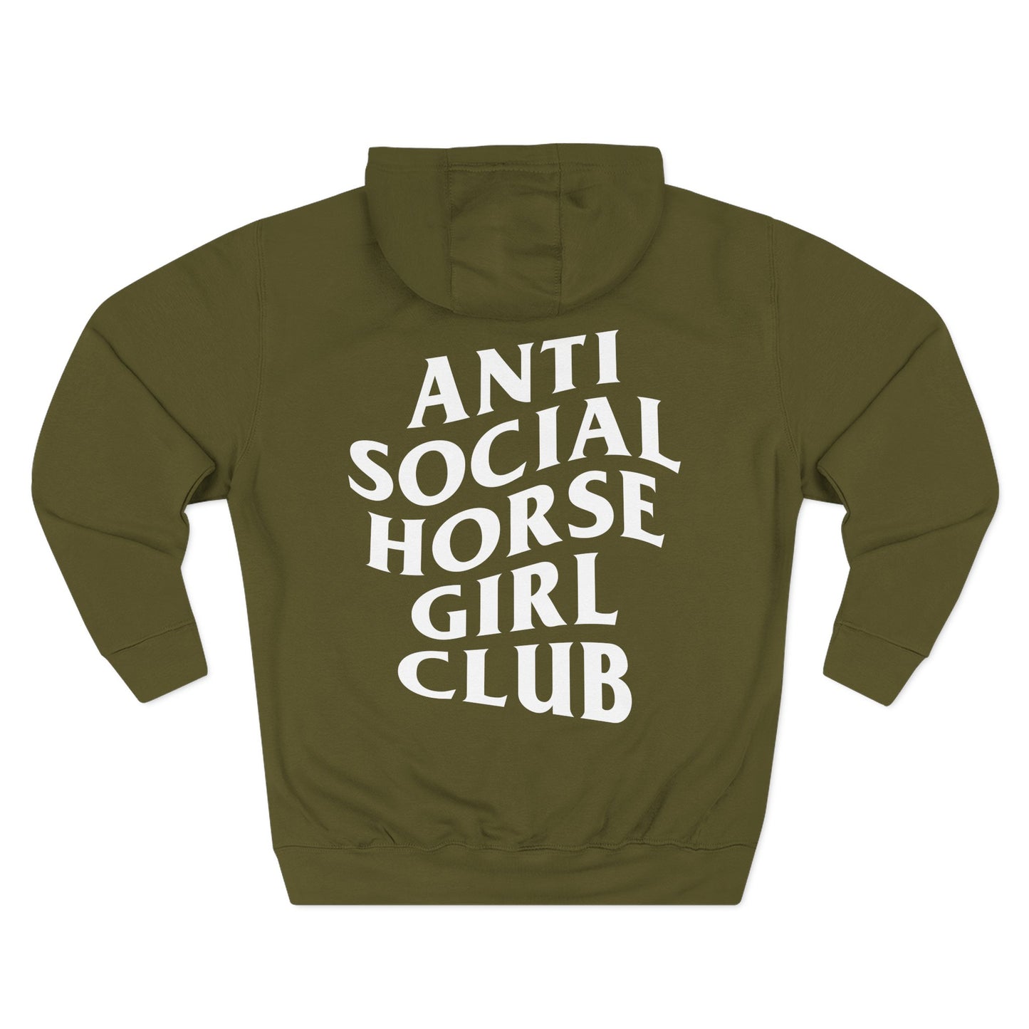 Anti Social Horse Girl Club Hoodie, Relaxed Fit — Cozy Fleece Equestrian Pullover