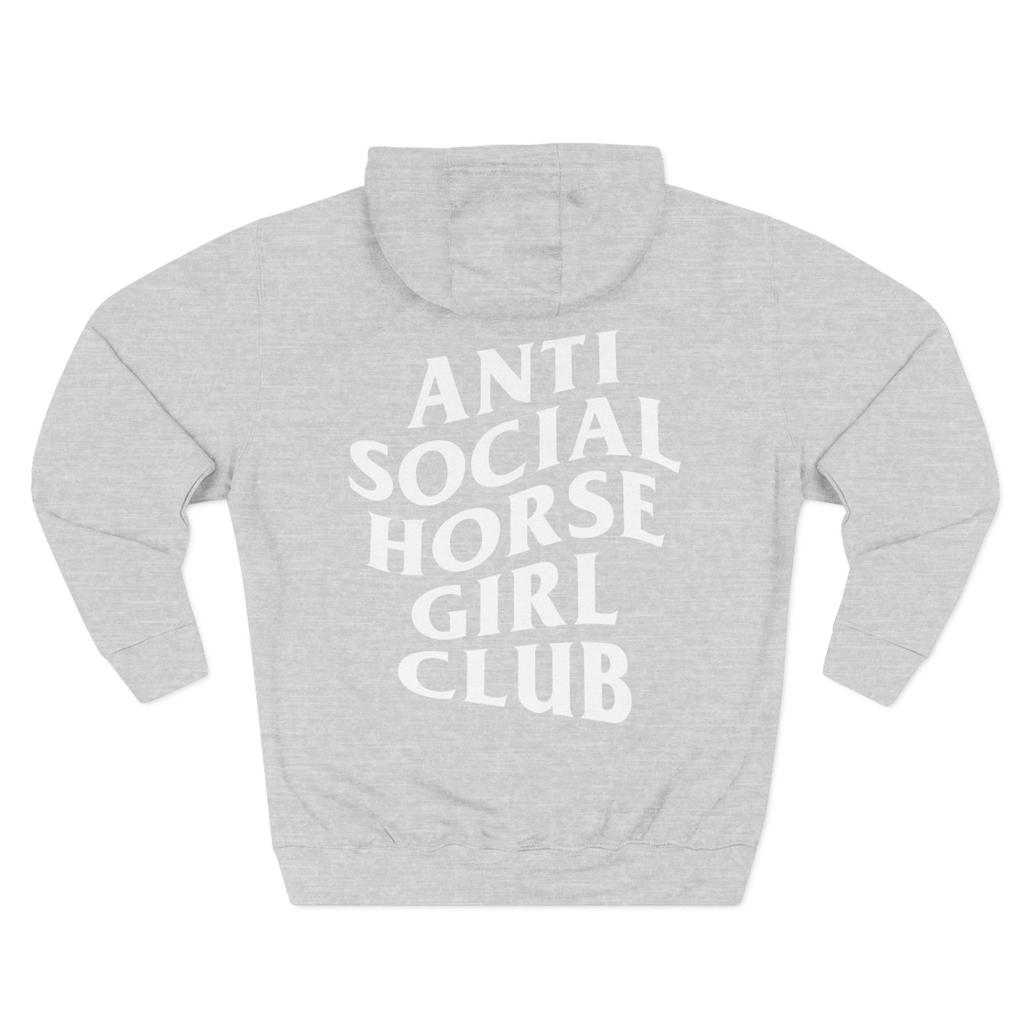 Anti Social Horse Girl Club Hoodie, Relaxed Fit — Cozy Fleece Equestrian Pullover