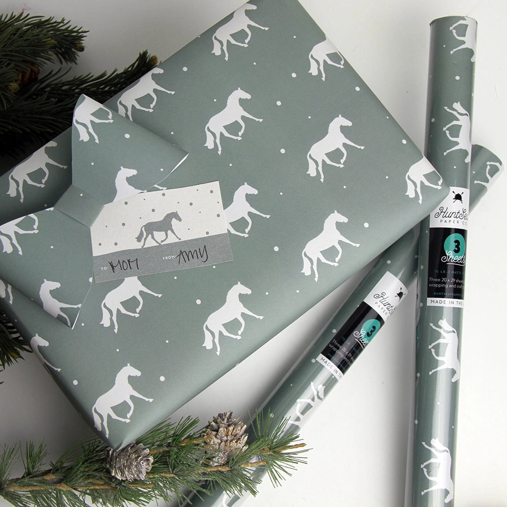 Christmas Horse Gift Wrap