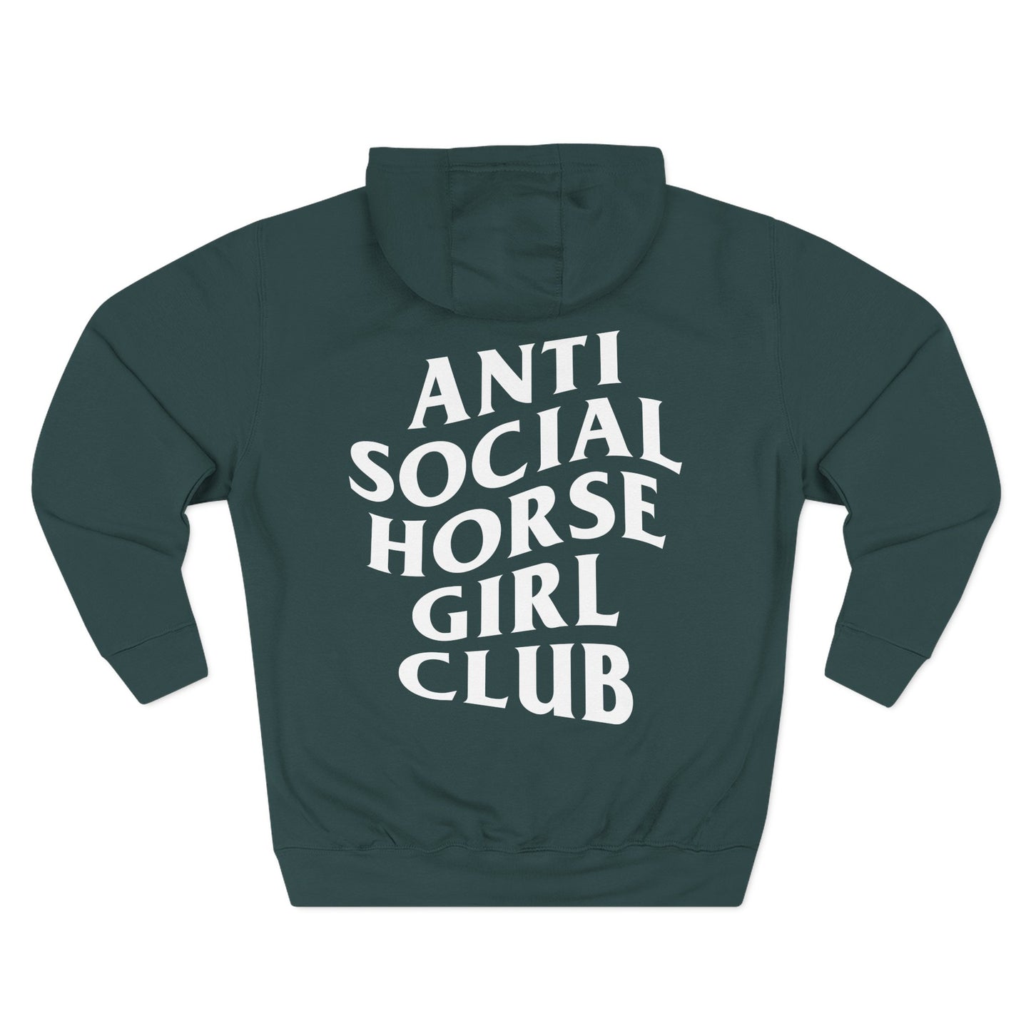 Anti Social Horse Girl Club Hoodie, Relaxed Fit — Cozy Fleece Equestrian Pullover