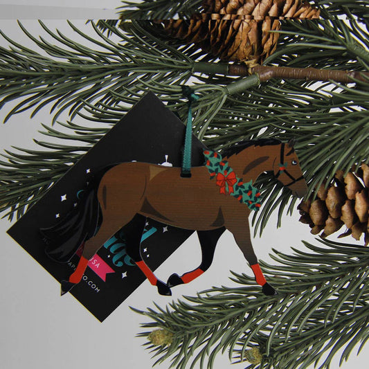 Bay Pony - Equestrian Horse Christmas Ornament Gift