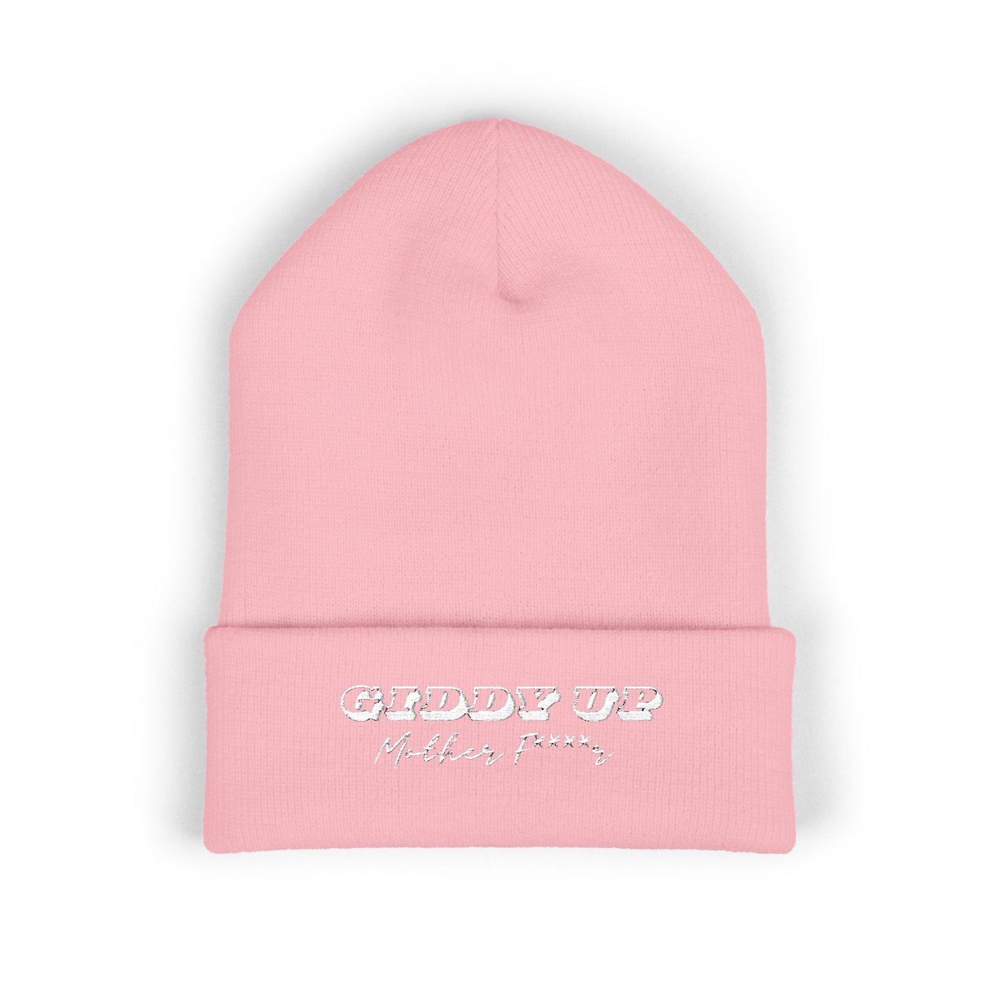 Giddy Up Embroidered Cuffed Beanie for Cozy Style