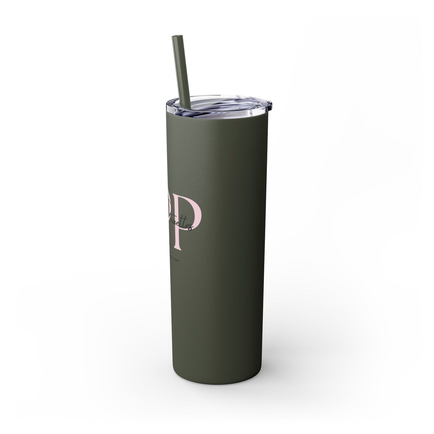 Triple P Skinny Tumbler with Straw, 20oz