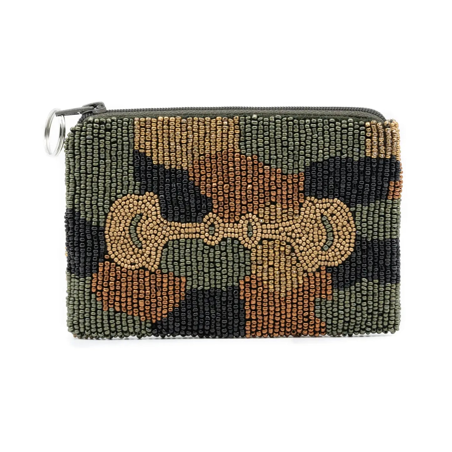 Camo Bit Beaded Coin purse