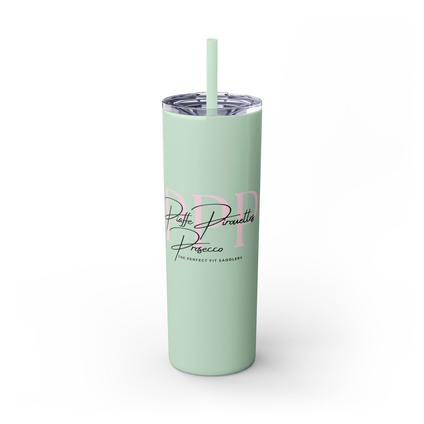 Triple P Skinny Tumbler with Straw, 20oz