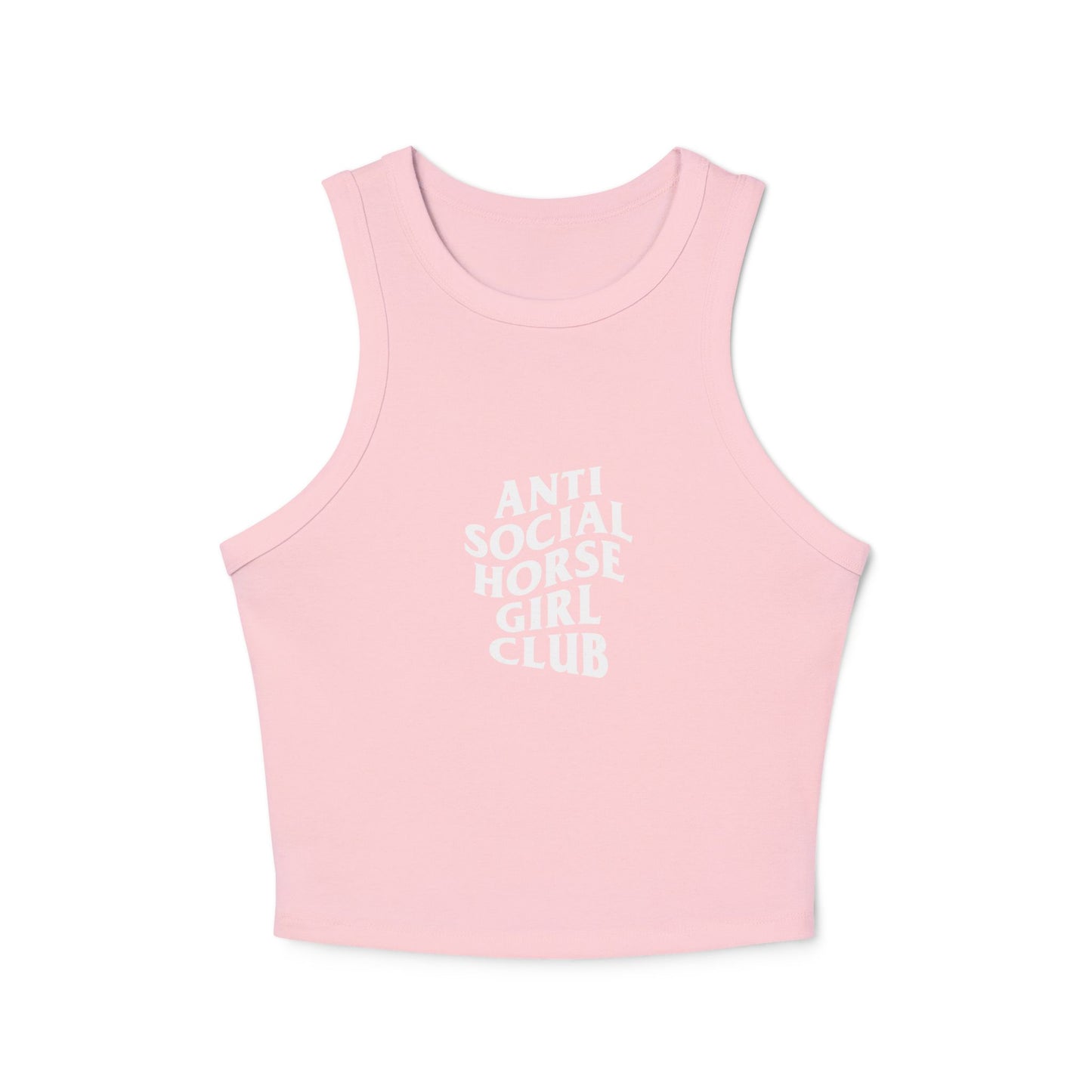 Anti Social Horse Girl Club Racer Tank — Women's Crop Tank Top