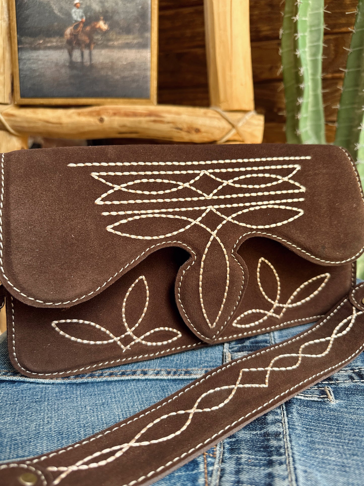 The Boot Stitch Purse - Chocolate