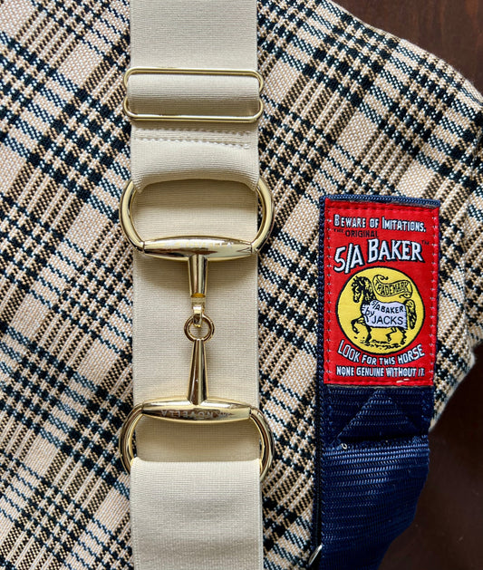 The 5A® Baker Beige Snaffle Belt.