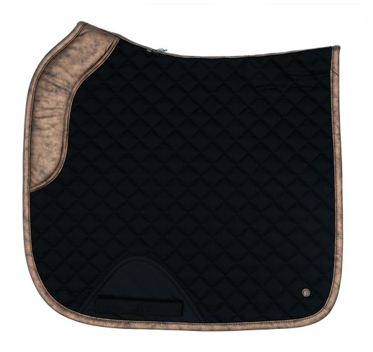 Dressage Pad, Black & Gold Leaf
