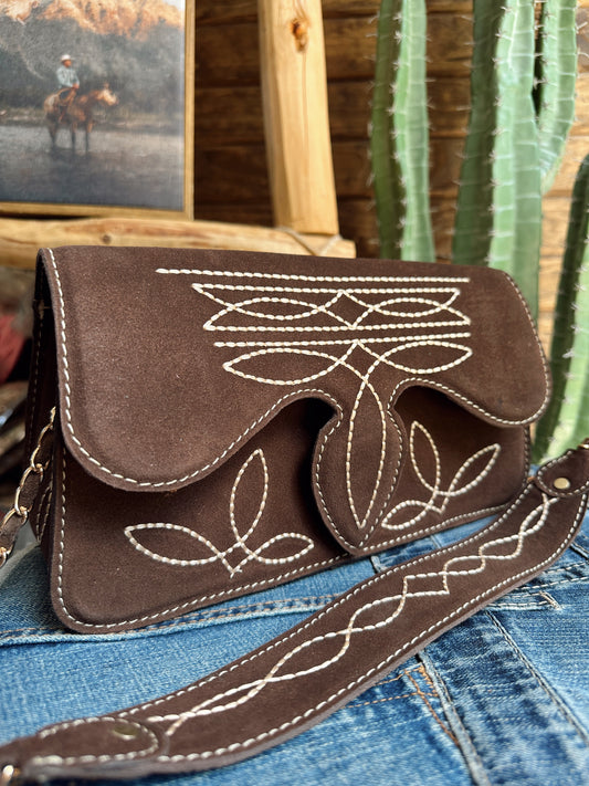 The Boot Stitch Purse - Chocolate