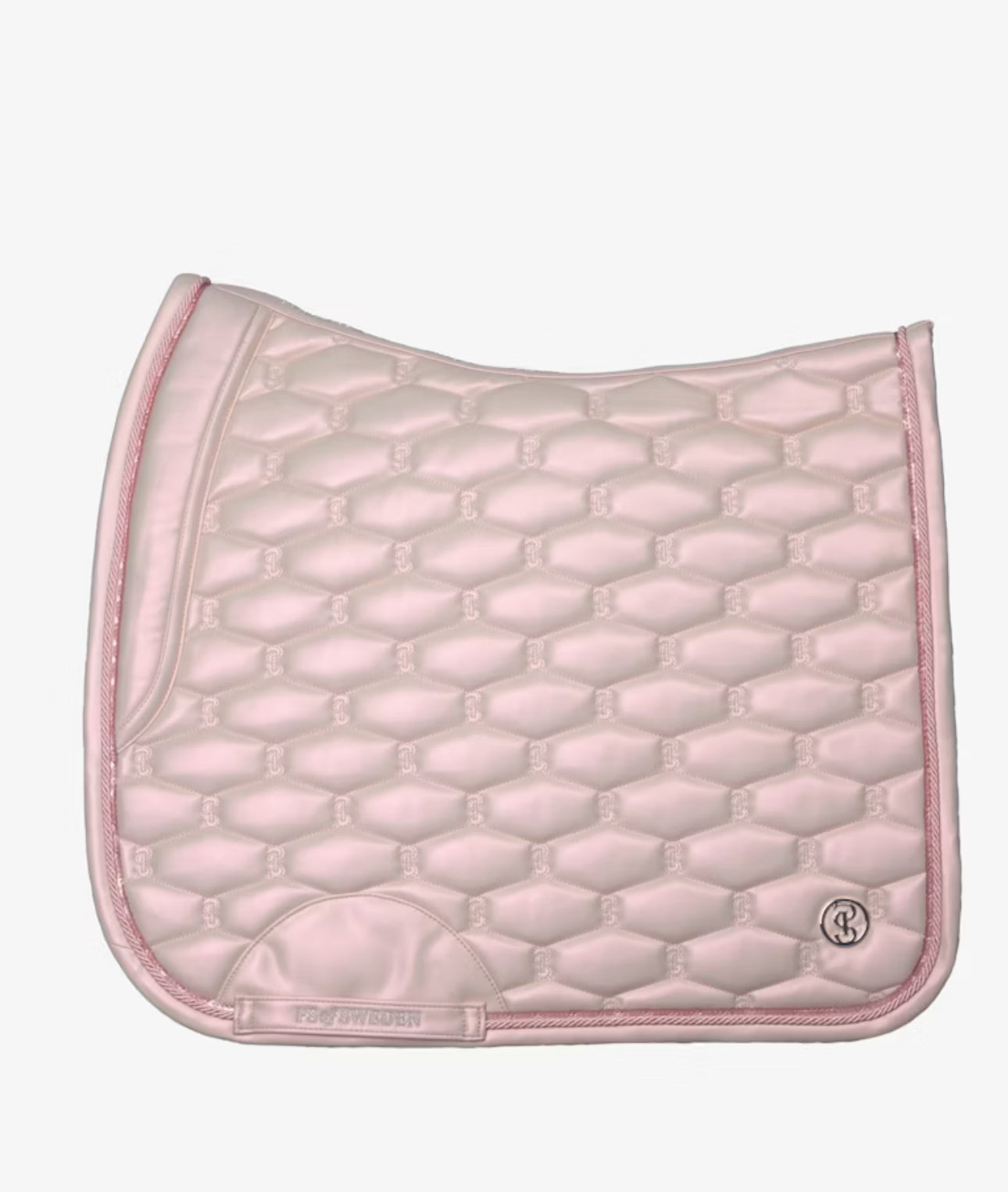 Marshmallow pink metallic saddle pad