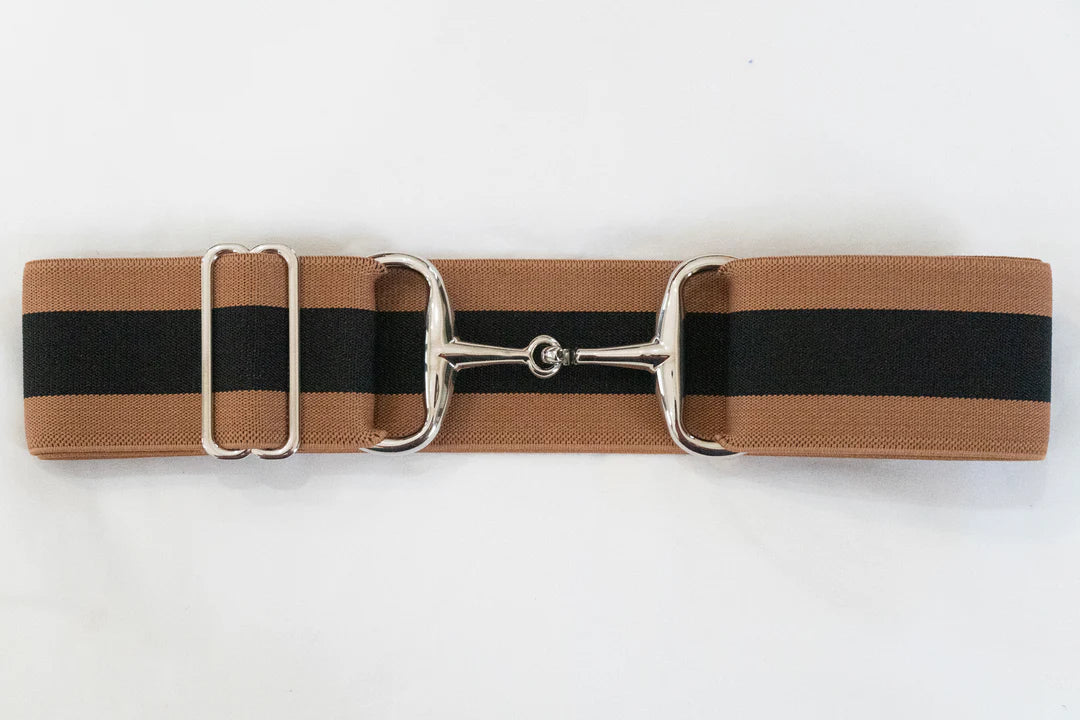 COSTELLO - 2" SILVER SNAFFLE ELASTIC BELT