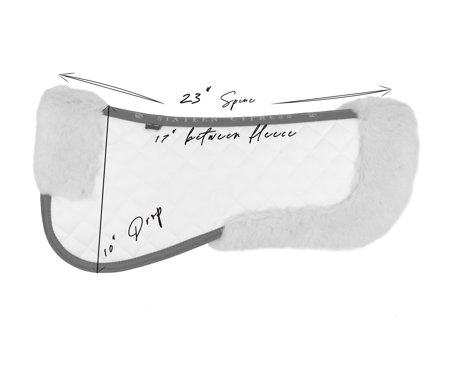 Wool Fleece Half Pad, Herringbone & Cognac