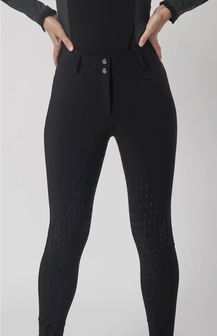 High Rise Supportive Breeches in Black