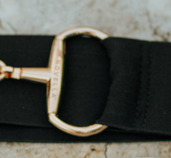 The Novella Snaffle Belts in Black.