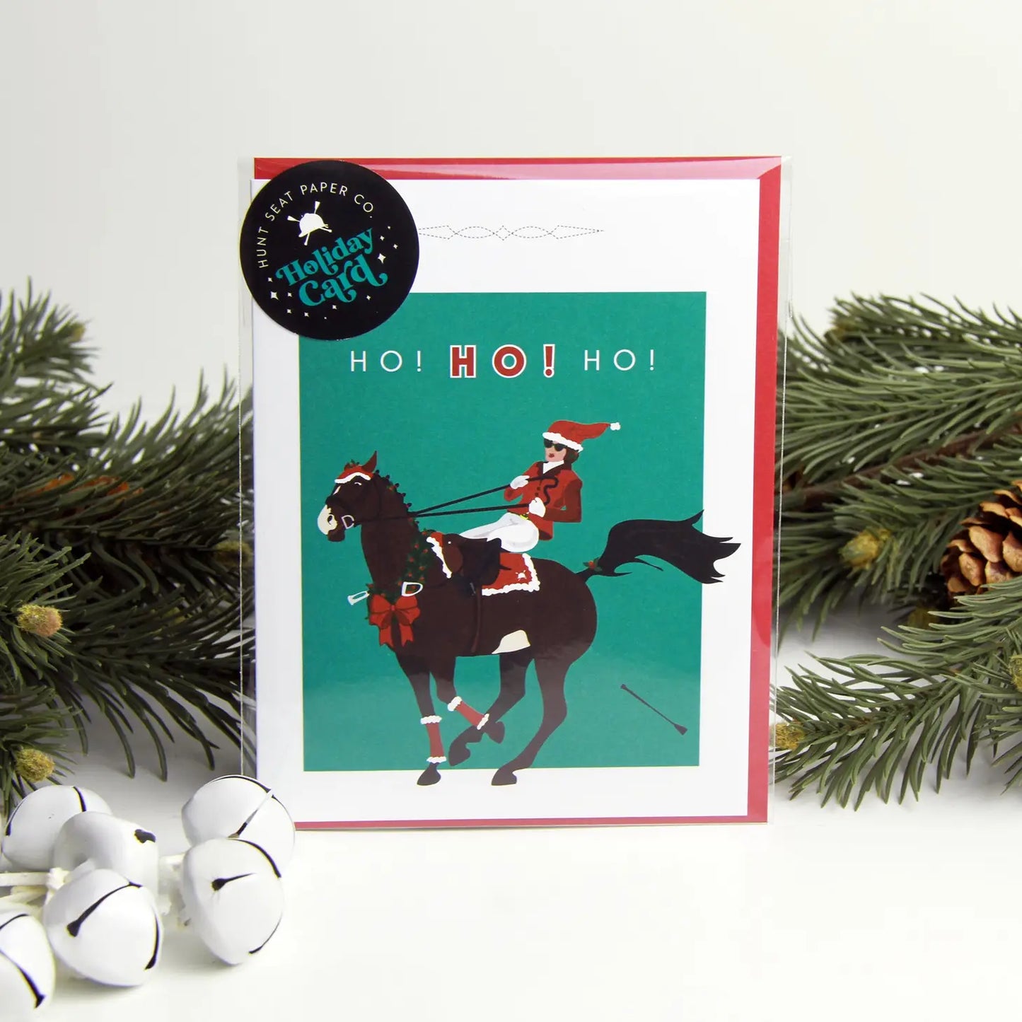 HO HO HO Horsey Christmas Card