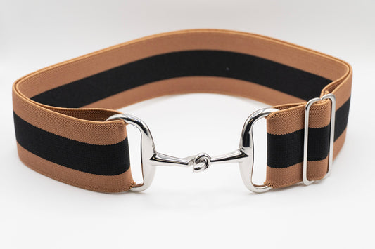 Costello - 2" Silver Snaffle Elastic Belt
