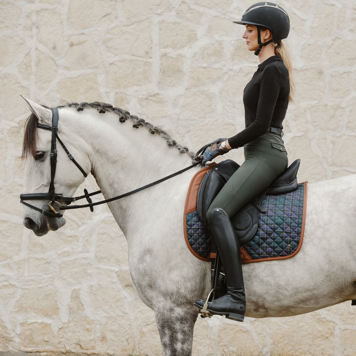 Dressage Pad, Hunter Field Plaid